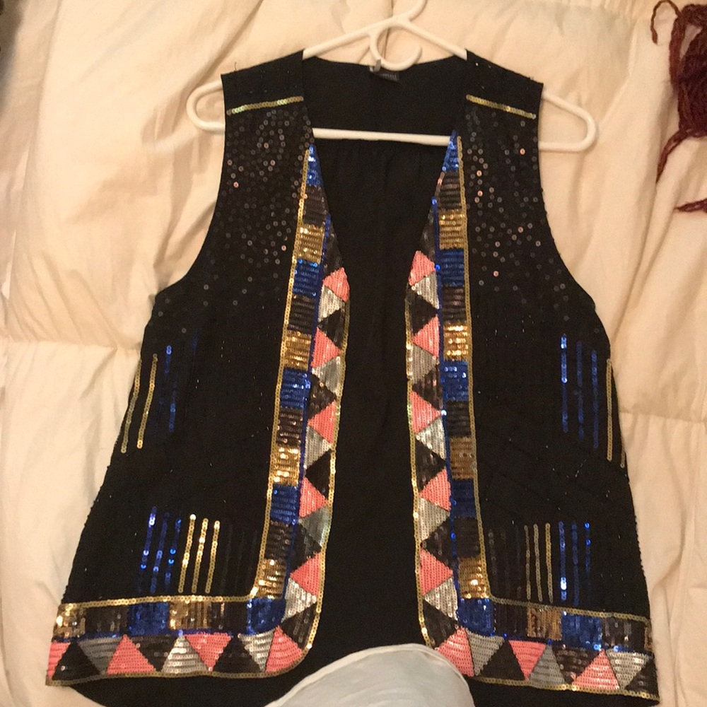 Sequin UO Vest